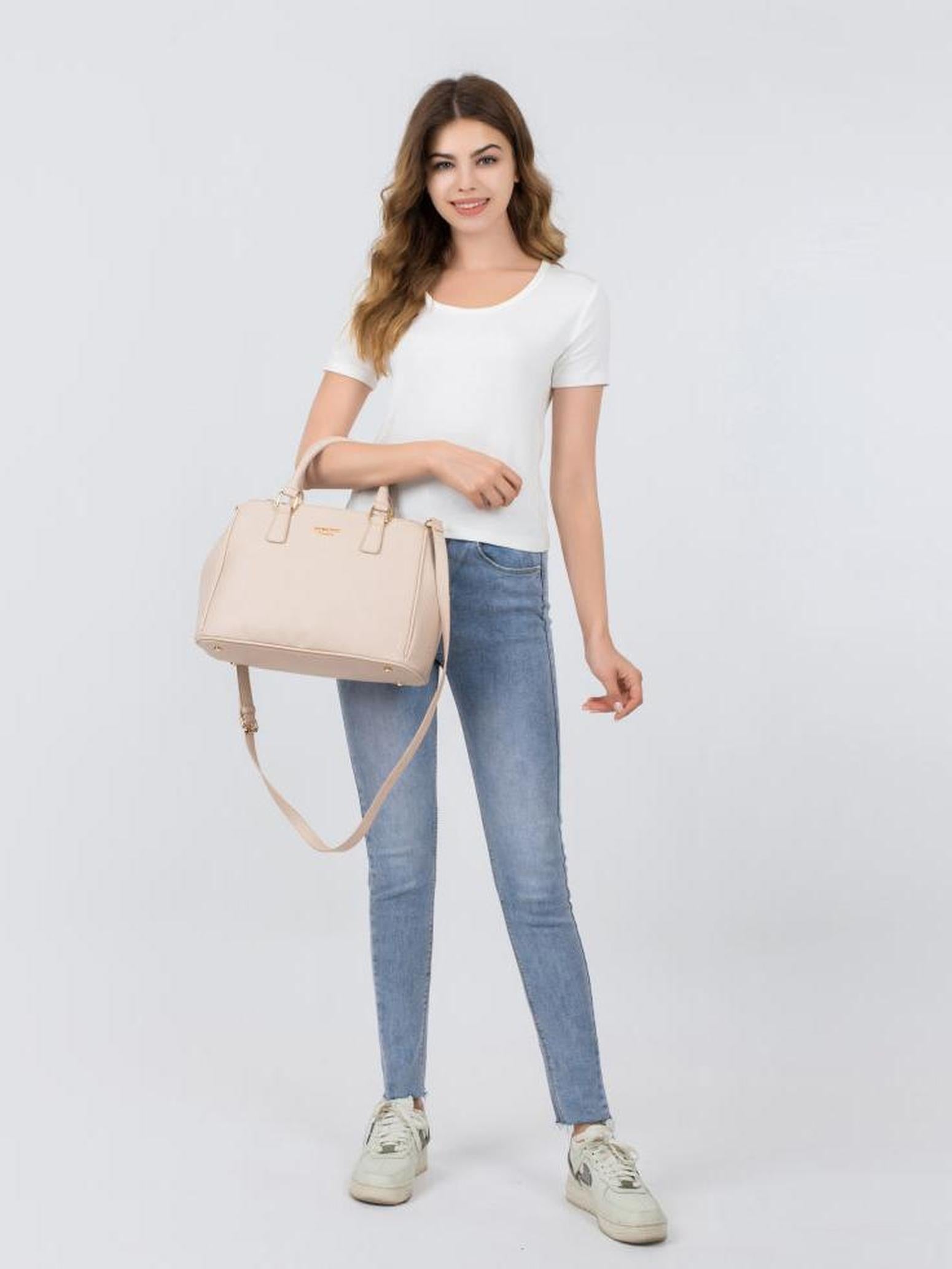 princely-london-viktoria-handtasche-nude-kunstleder-mit-f-chern image 5