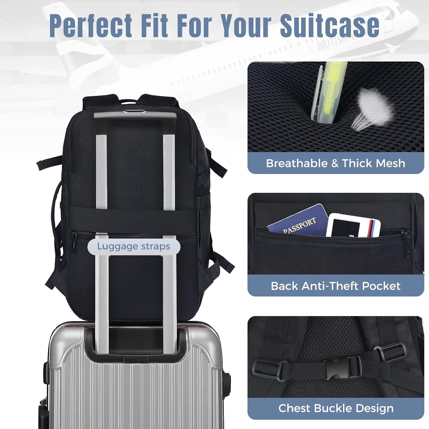 fmeida-backpack-rucksack-20l-schwarz-ryanair-handgep-ck-laptop image 4