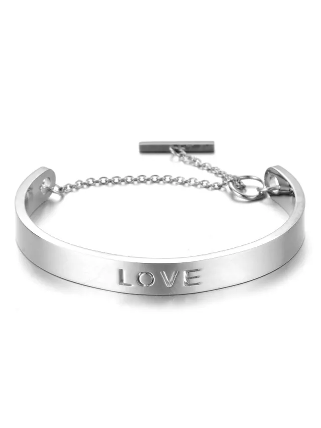 princely-london-love-armreif-silber-edelstahl-8-mm image 1