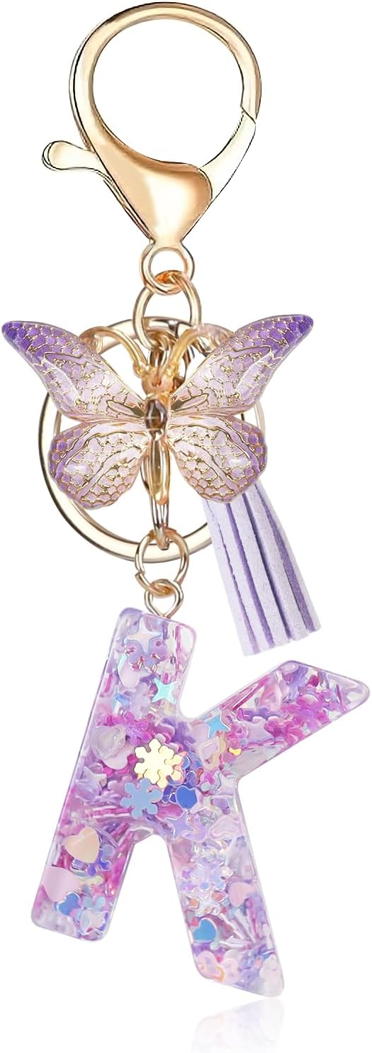 fmeida-keychain-schl-sselanh-nger-buchstabe-k-lila-quaste image 2
