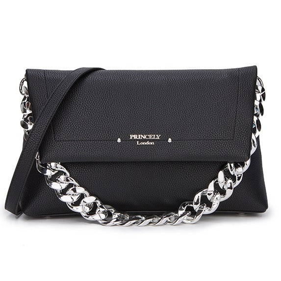 princely-london-peggy-schultertasche-schwarz-clutch image 1