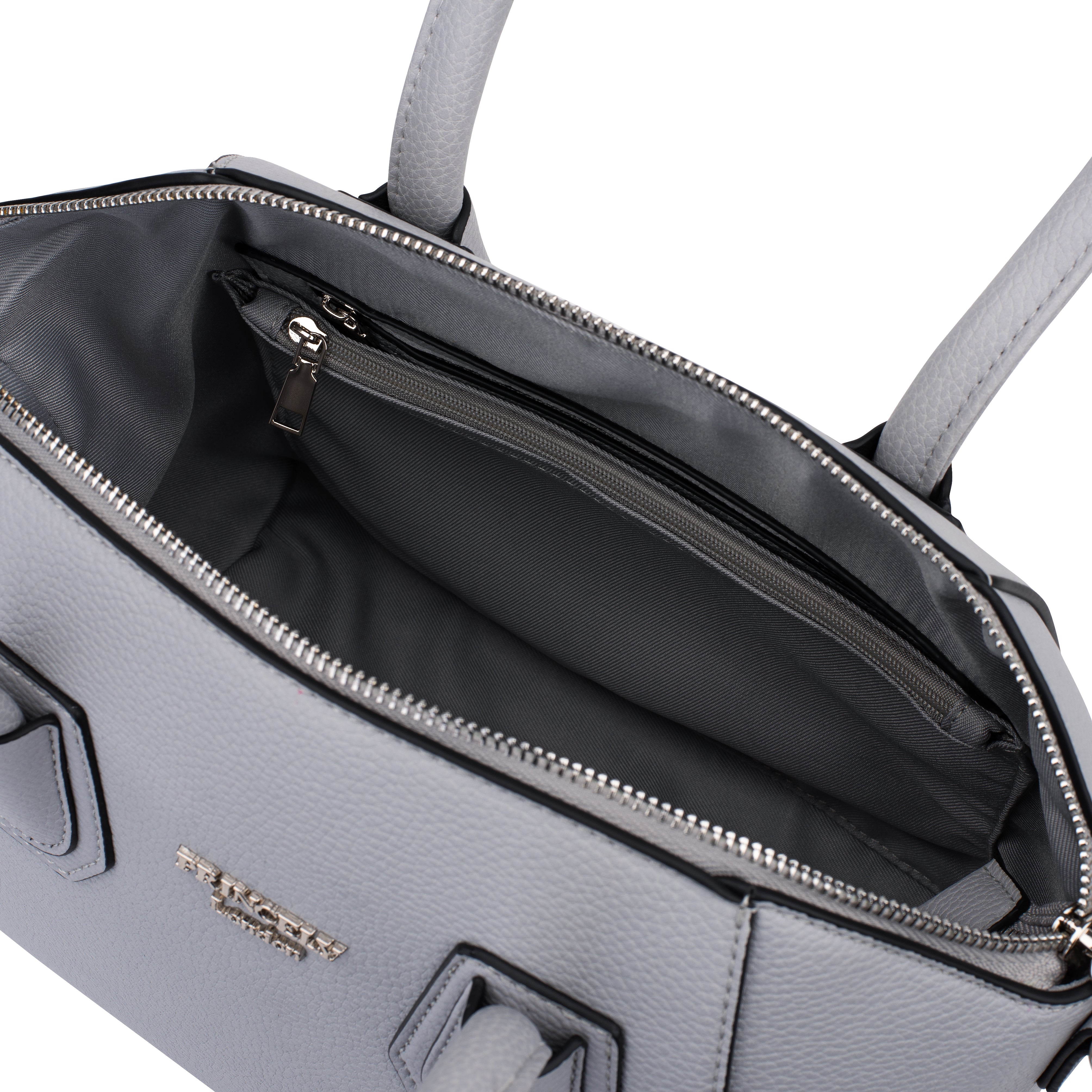 princely-london-stella-handtasche-hellgrau-weiches-kunstleder image 4