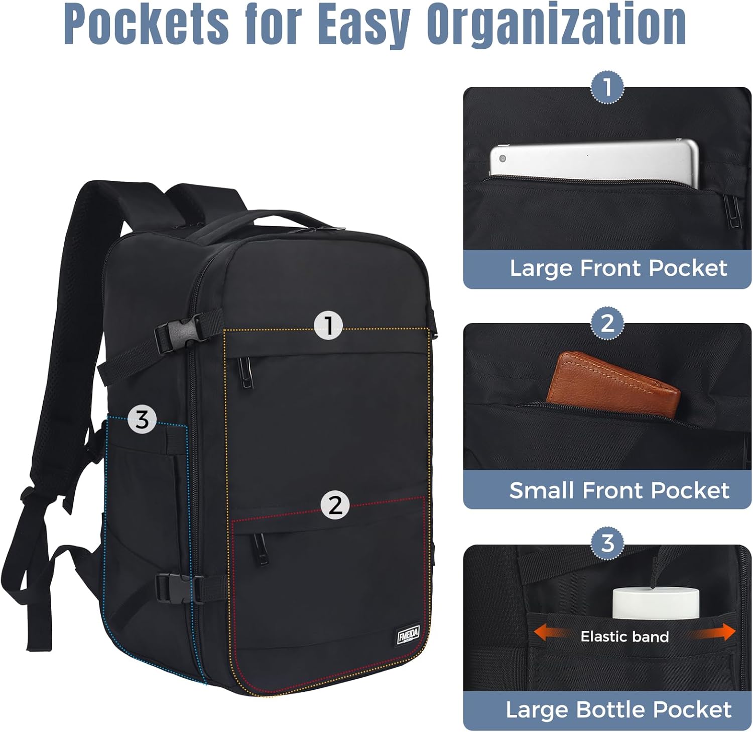 fmeida-backpack-rucksack-20l-schwarz-ryanair-handgep-ck-laptop image 3