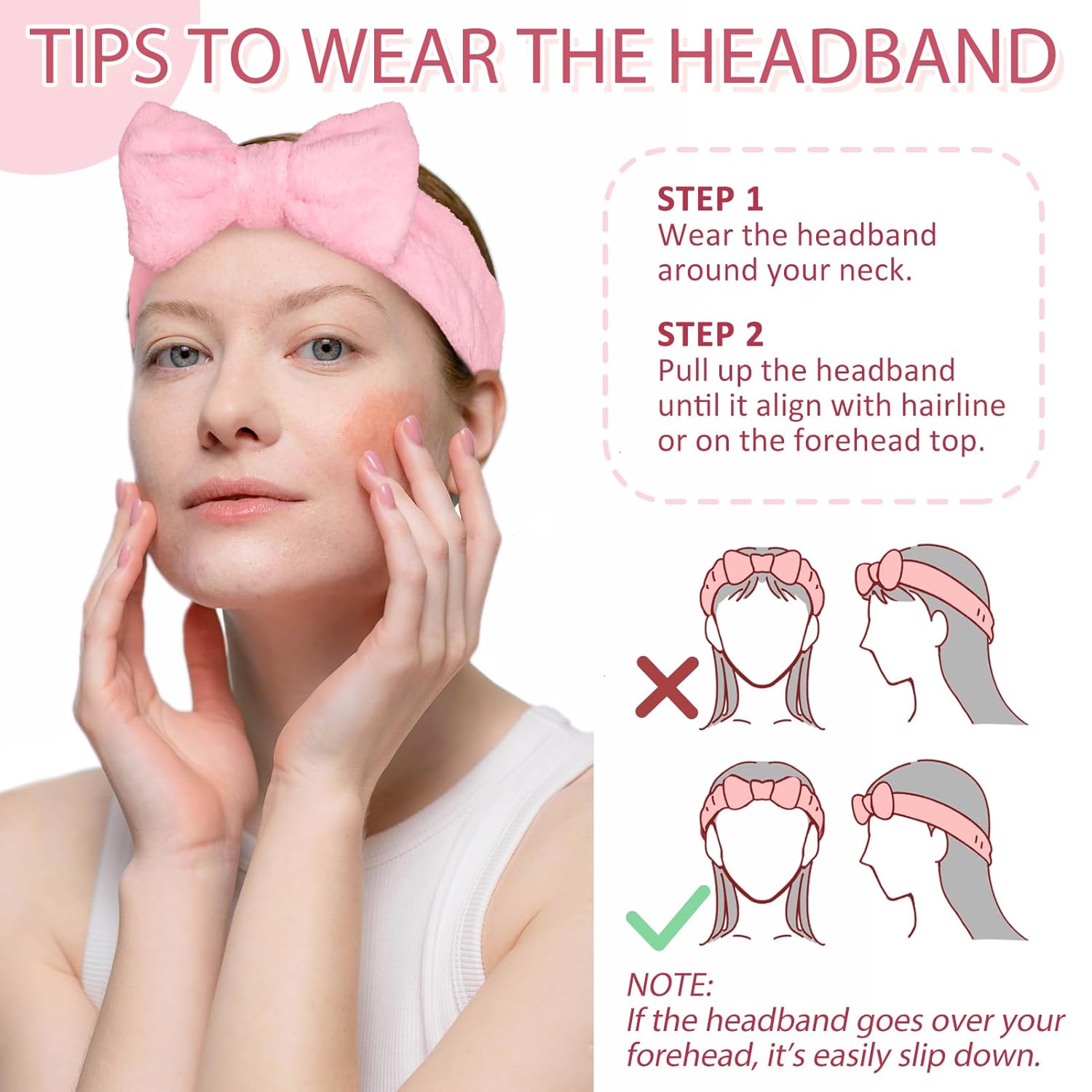 fmeida-headband-spa-stirnband-schwarz-set-mit-schleife image 6