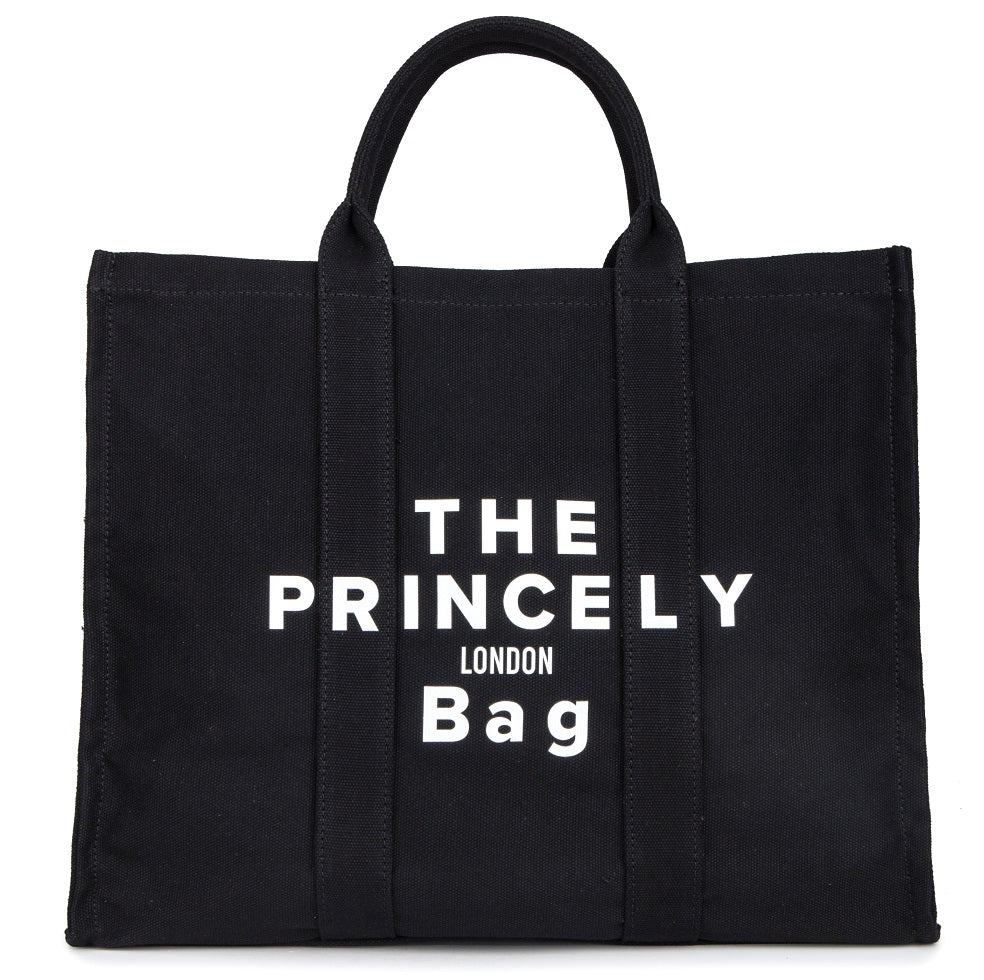 princely-london-bag-l-shopper-schwarz-baumwolle-gro image 1