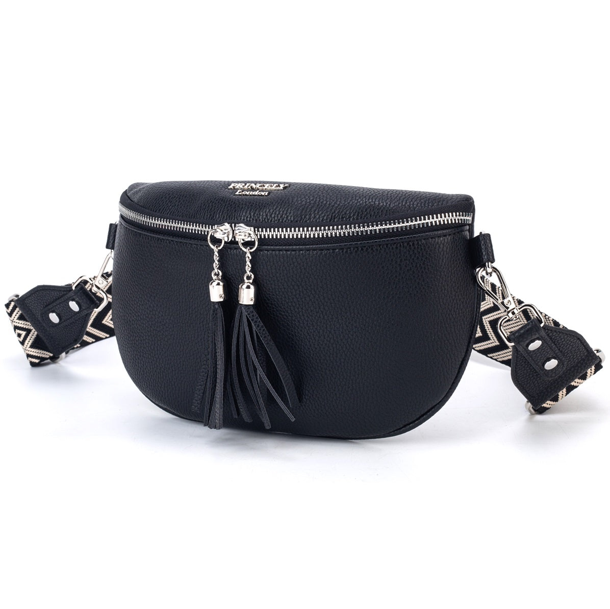 princely-london-diana-crossbody-tasche-schwarz-2-in-1-vegan image 2