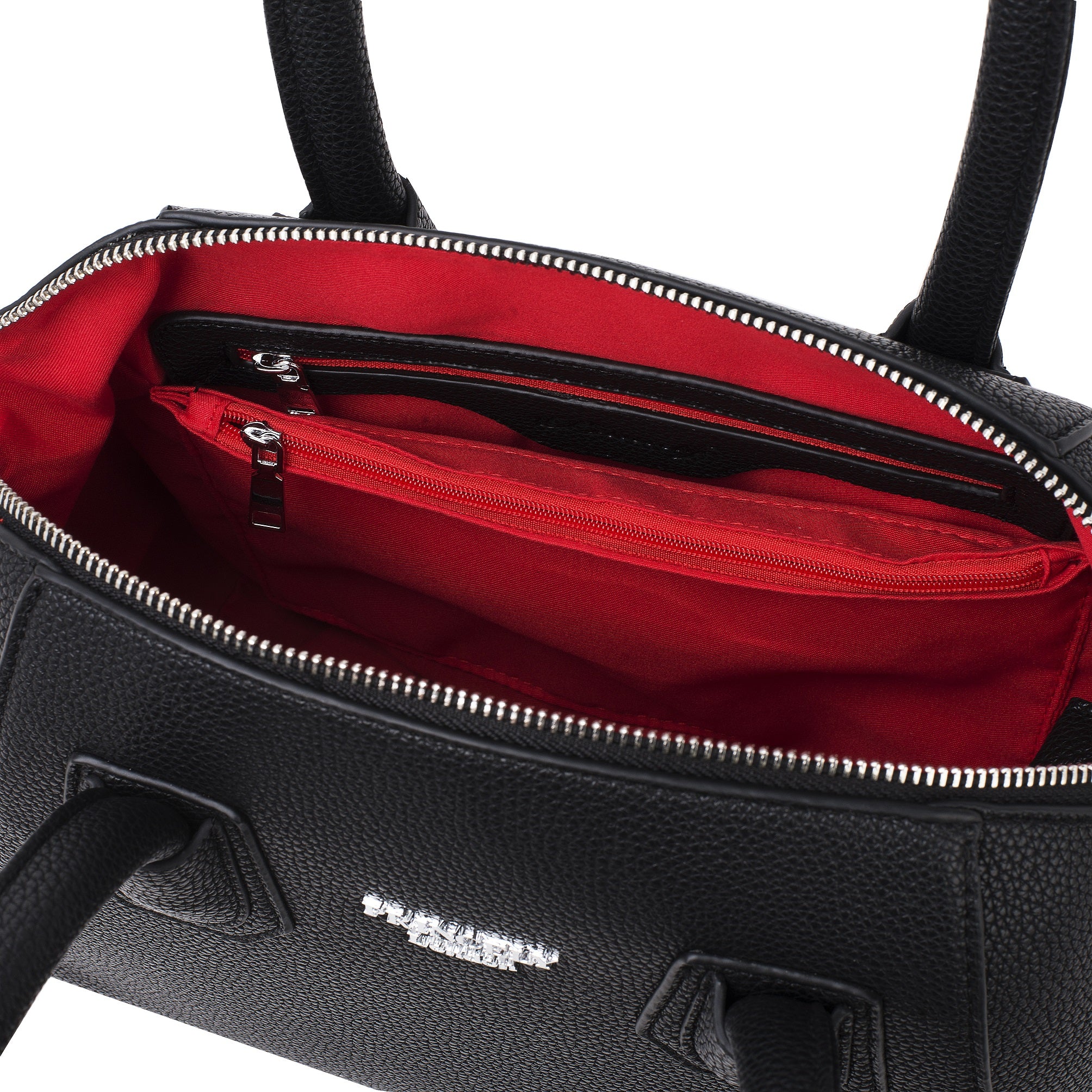 princely-london-stella-handtasche-schwarz-weiches-kunstleder image 4