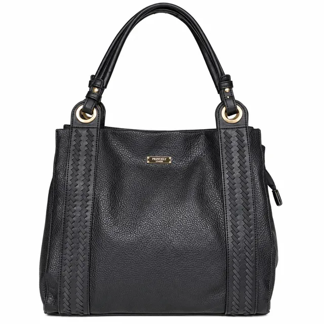 princely-london-lilly-bucket-bag-schwarz-weich-vegan image 1