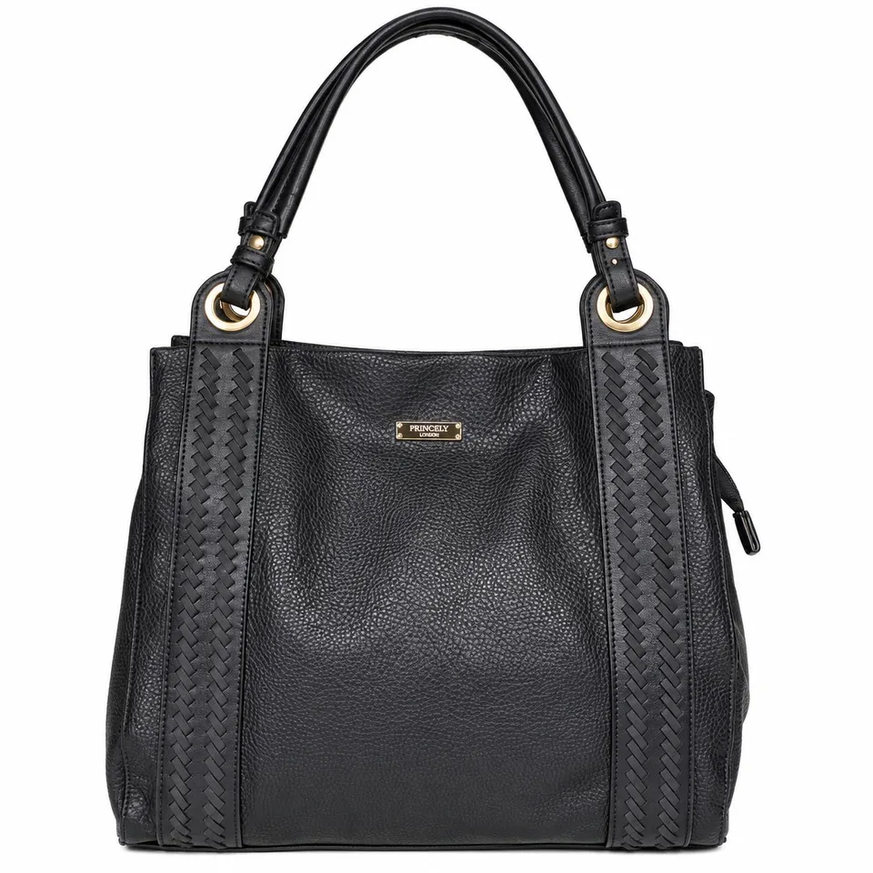 princely-london-lilly-bucket-bag-schwarz-weich-vegan image 1