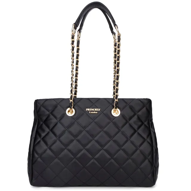 princely-london-emily-schultertasche-schwarz-kette image 1
