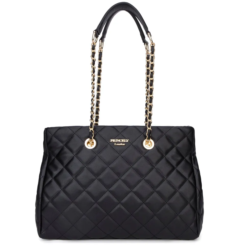 princely-london-emily-schultertasche-schwarz-kette image 1