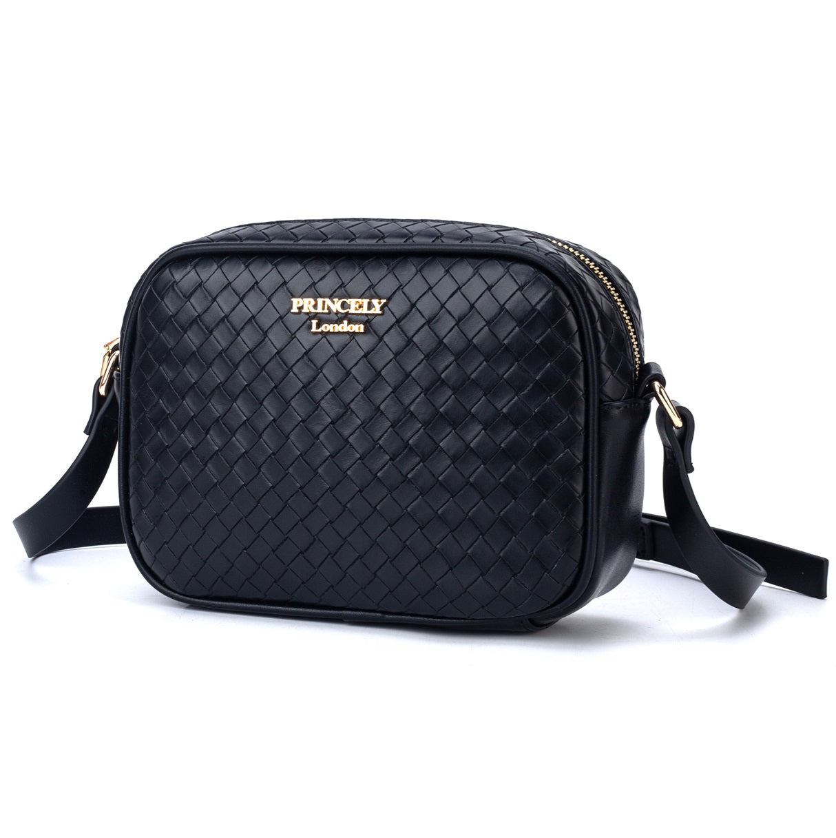 princely-london-maya-schultertasche-schwarz-flechtoptik image 2