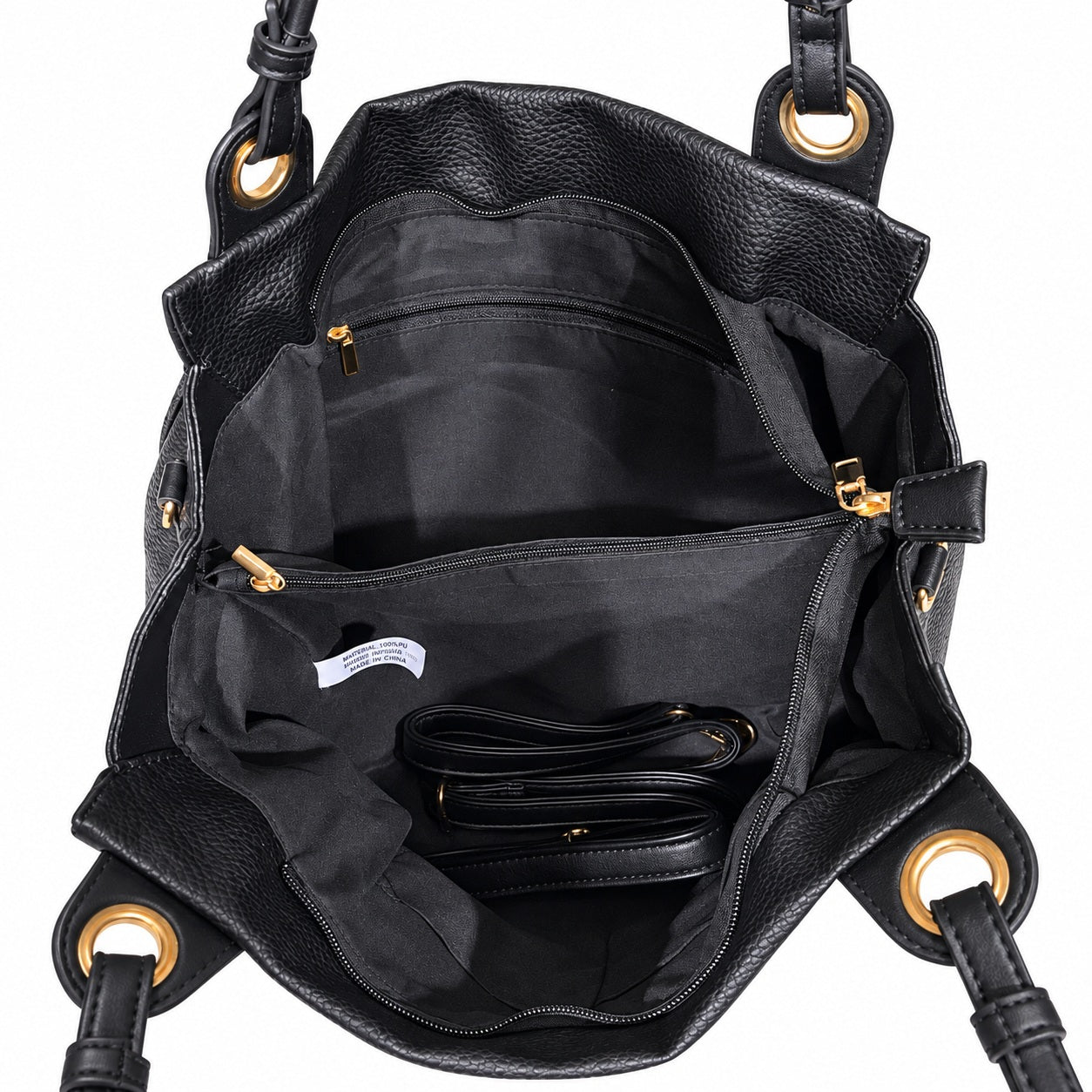 princely-london-lilly-beuteltasche-damen-schwarz-mittelgro image 5