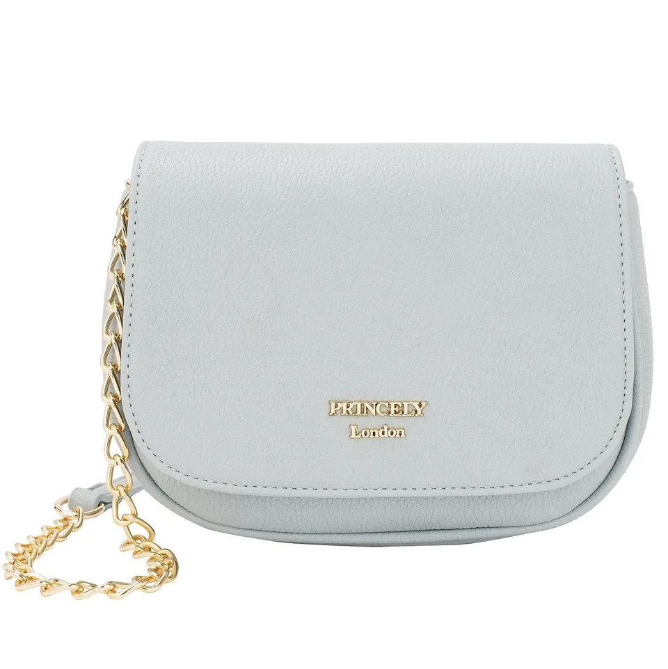 princely-london-betty-satteltasche-jeansblau-kette-pu image 1