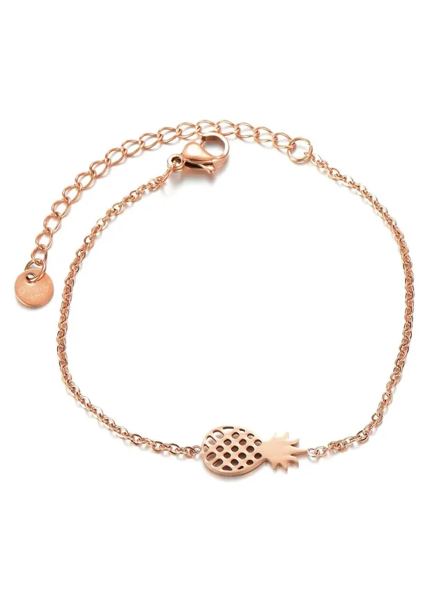 princely-london-pineapple-armband-ros-gold-edelstahl-ananas image 1