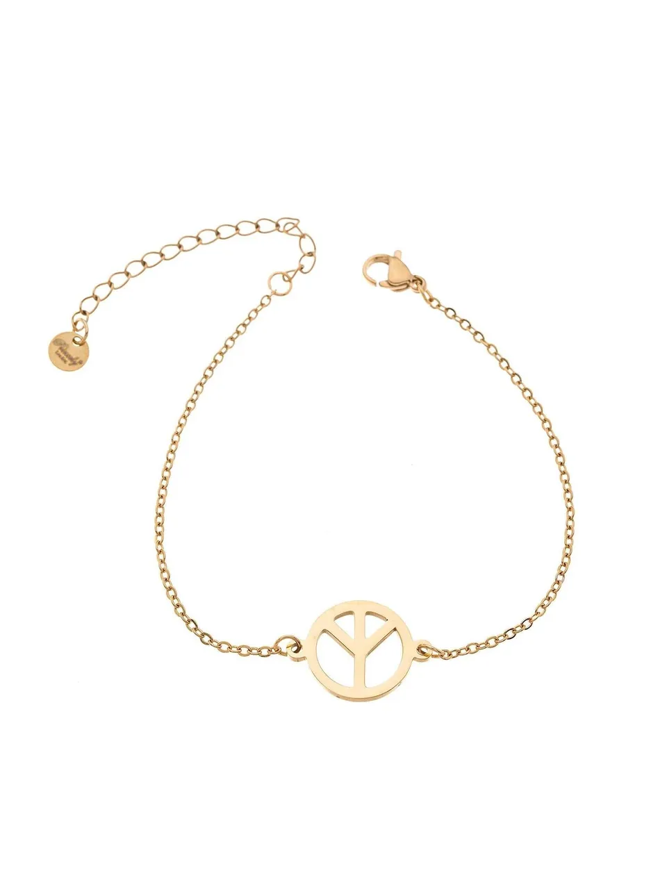 princely-london-peace-armband-gold-edelstahl-verstellbar image 1
