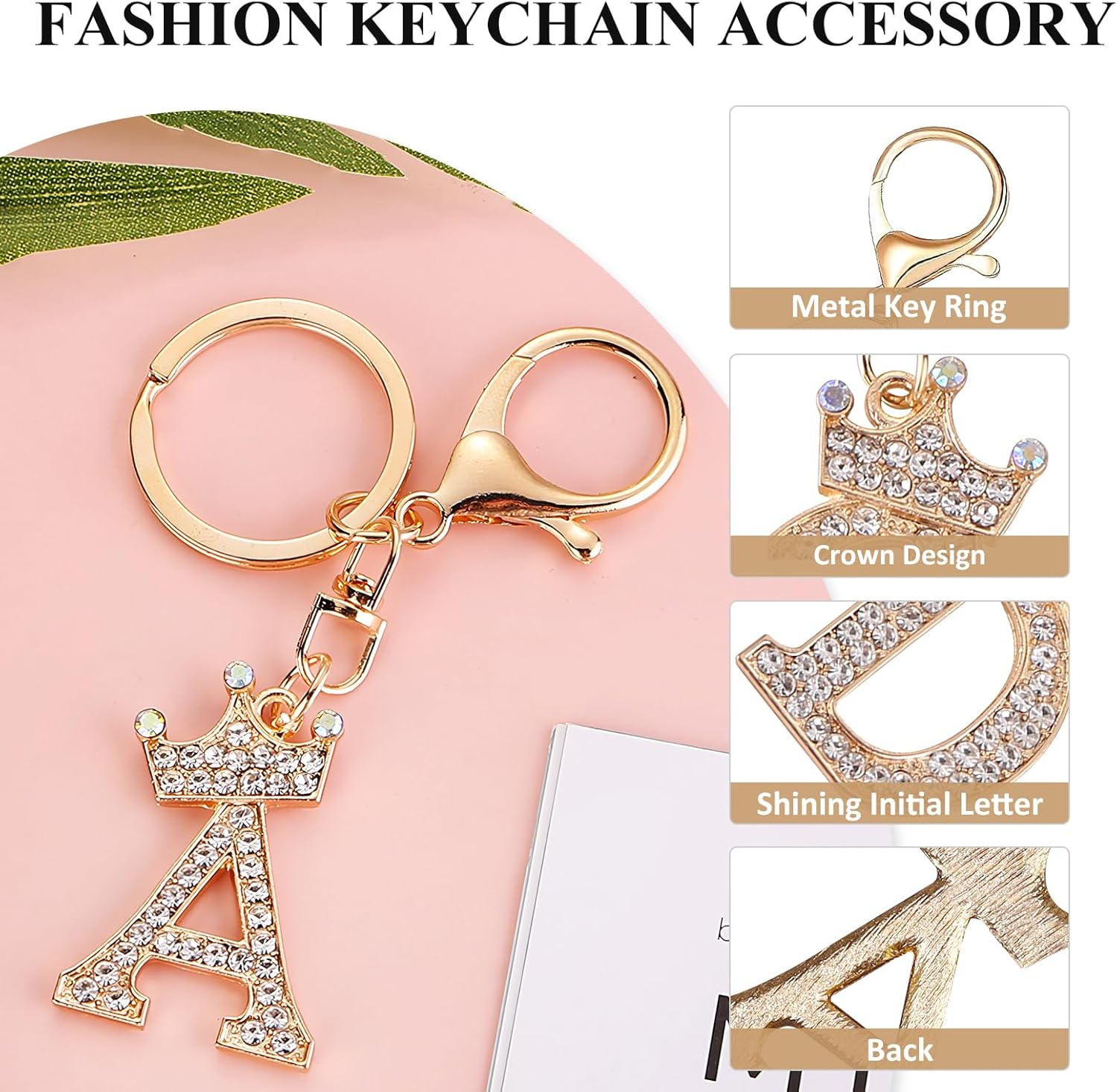 fmeida-keychain-buchstabe-a-schl-sselanh-nger-gold-krone-strass image 1