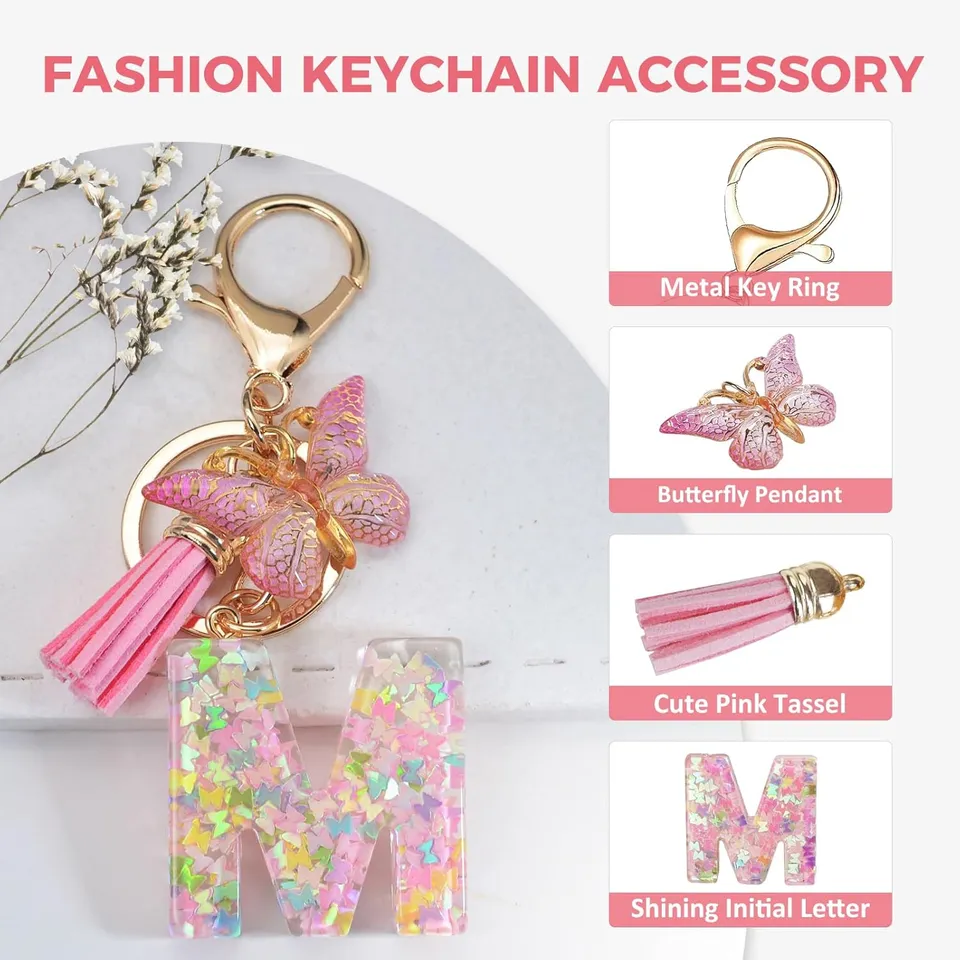 fmeida-keychain-schl-sselanh-nger-buchstabe-l-rosa image 1