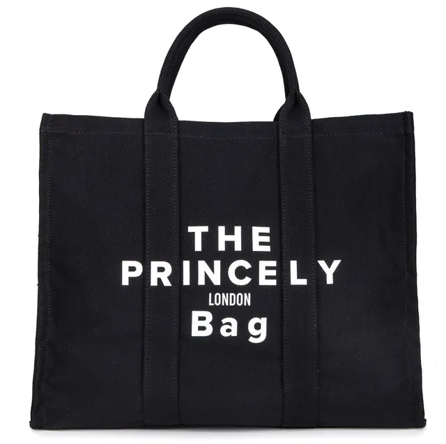 princely-london-bag-l-shopper-schwarz-baumwolle-gro image 1