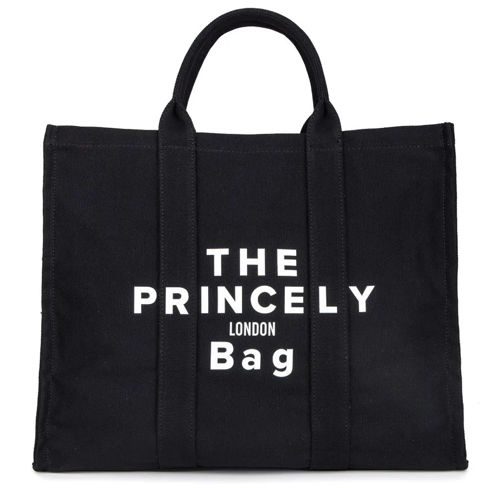 princely-london-bag-l-shopper-schwarz-baumwolle-gro image 1