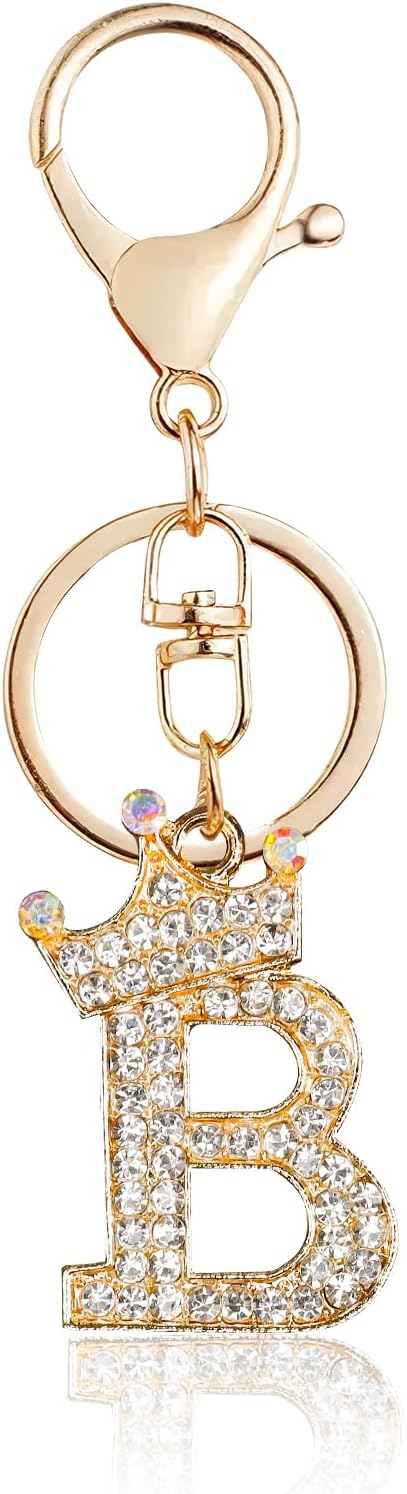 fmeida-keychain-buchstabe-a-schl-sselanh-nger-gold-krone-strass image 2